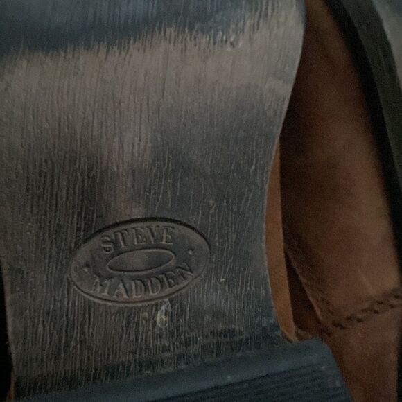 Steve Madden Leather Ankle Boots Size 6 - Picture 5 of 9